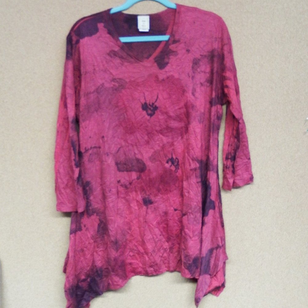 Crinkle fabric tunic